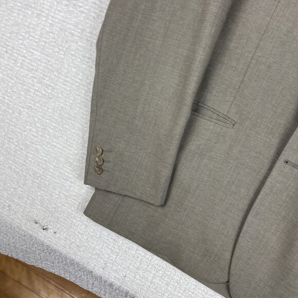 VTG Jones New York Men's Blazer Jacket Beige / Brown Sports Coat Wool Size 42S - Picture 5 of 16